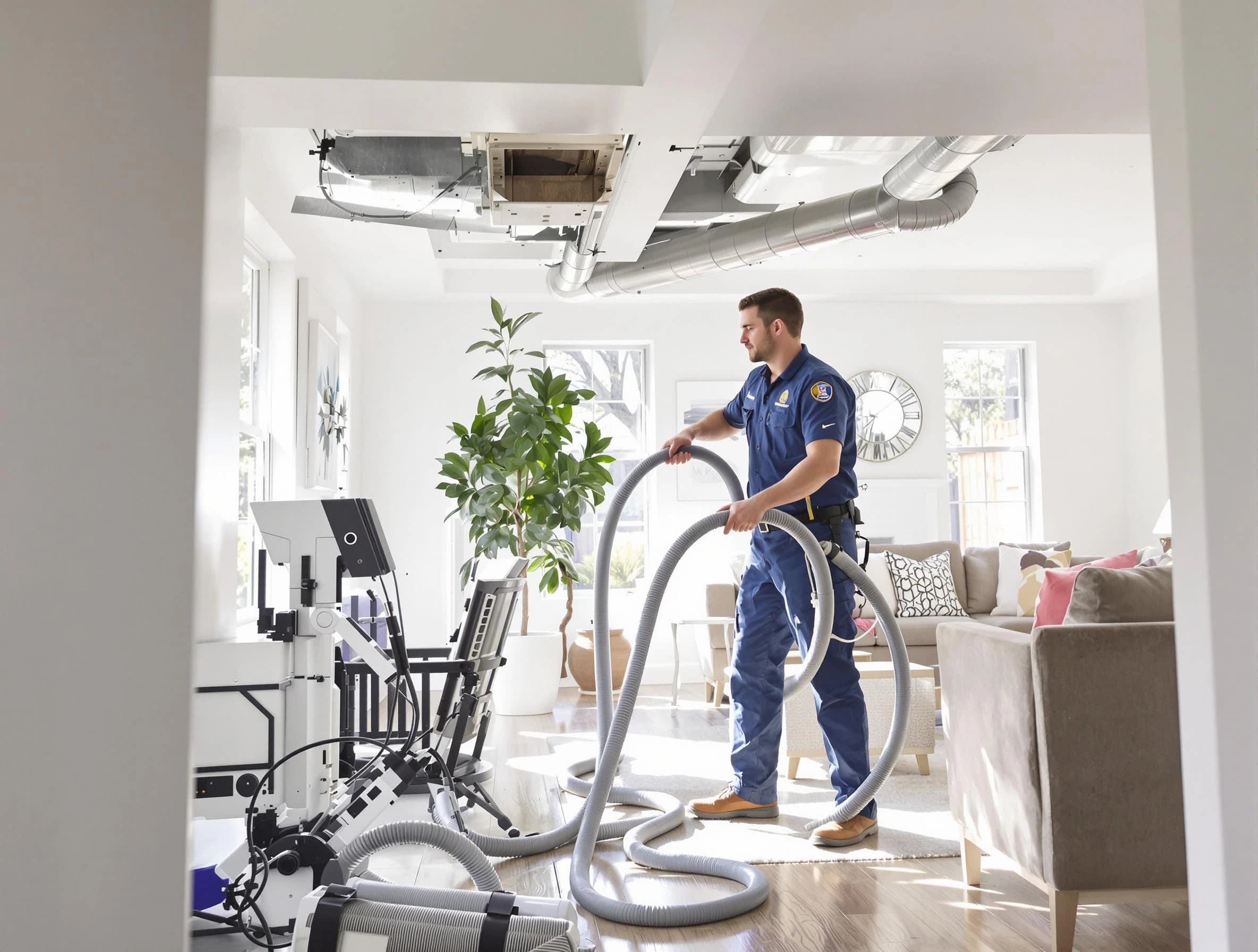 San Tan Valley Air Duct Cleaning technician performing thorough AC duct cleaning for enhanced cooling efficiency in San Tan Valley