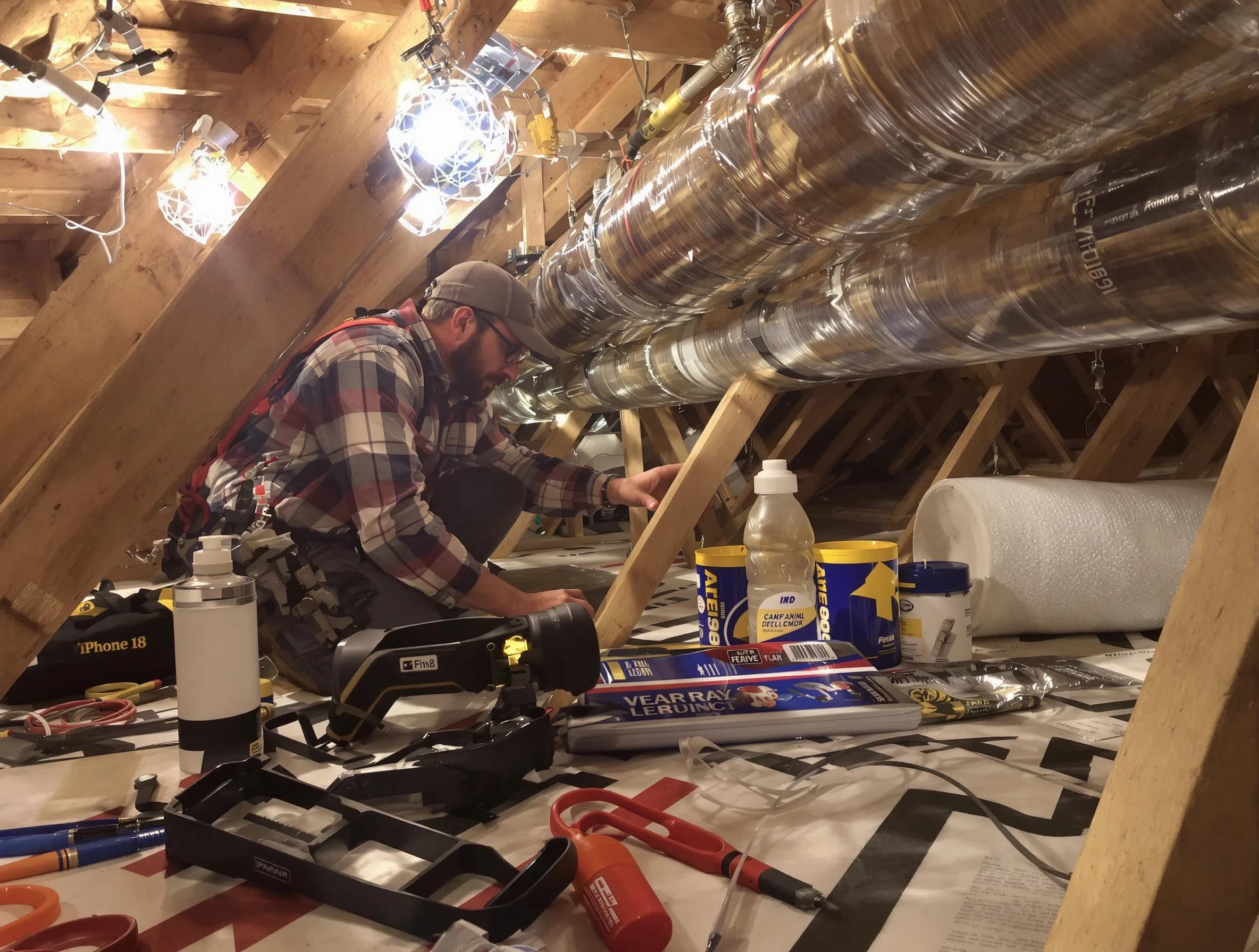 San Tan Valley Air Duct Cleaning expert performing precision duct sealing to improve HVAC efficiency in San Tan Valley