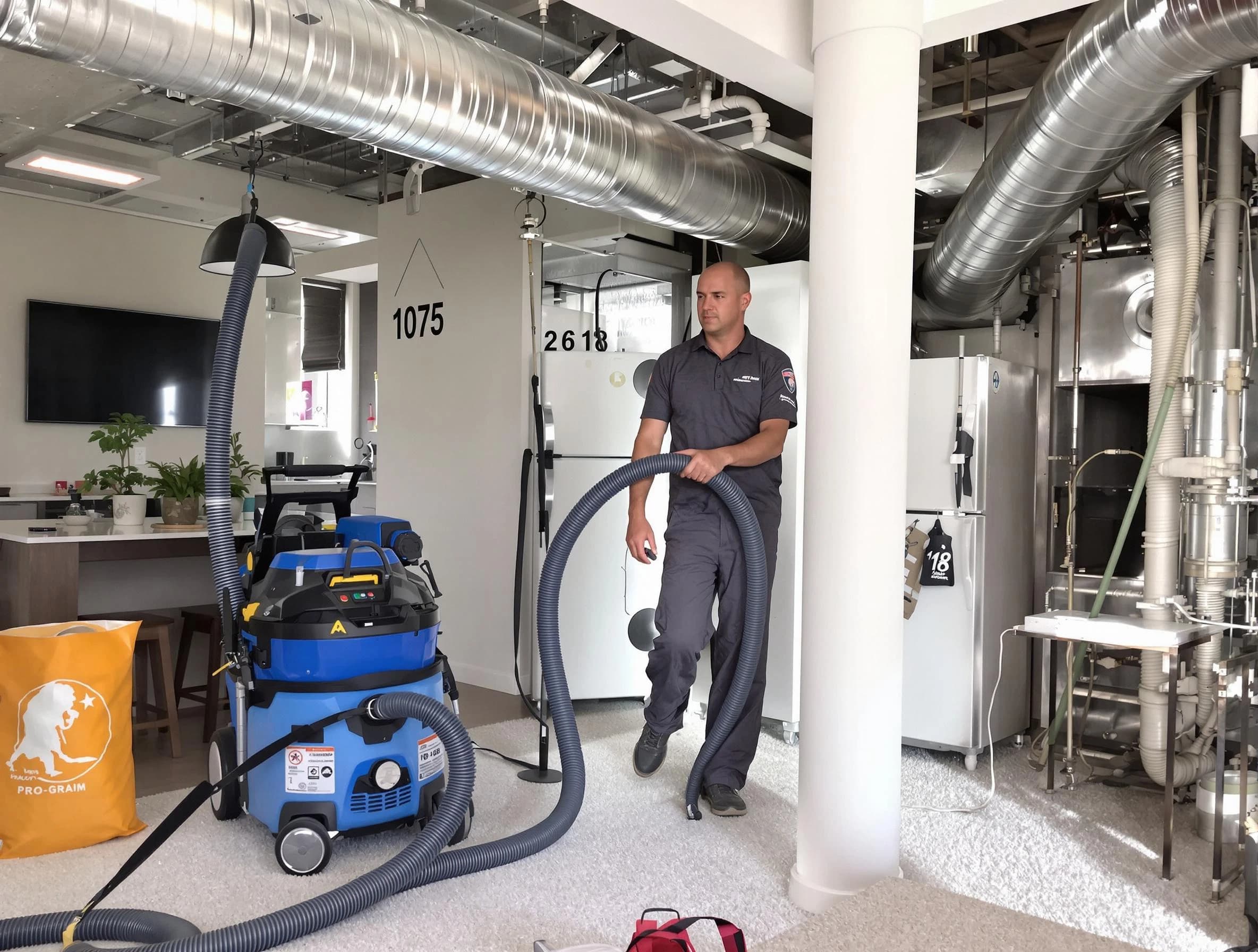 San Tan Valley Air Duct Cleaning expert performing detailed indoor duct cleaning for improved air quality in San Tan Valley