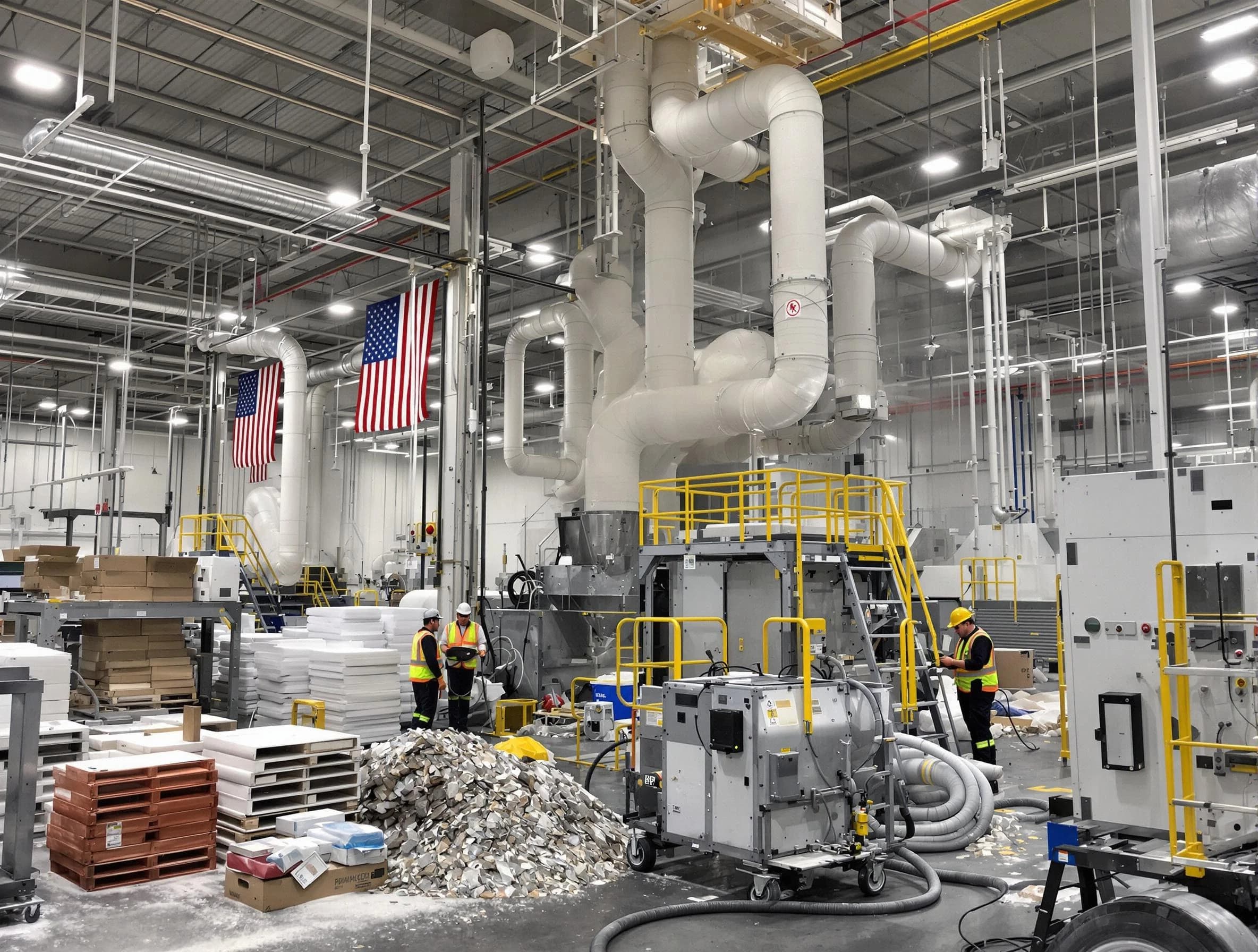 San Tan Valley Air Duct Cleaning team performing large-scale industrial duct cleaning at a commercial facility in San Tan Valley