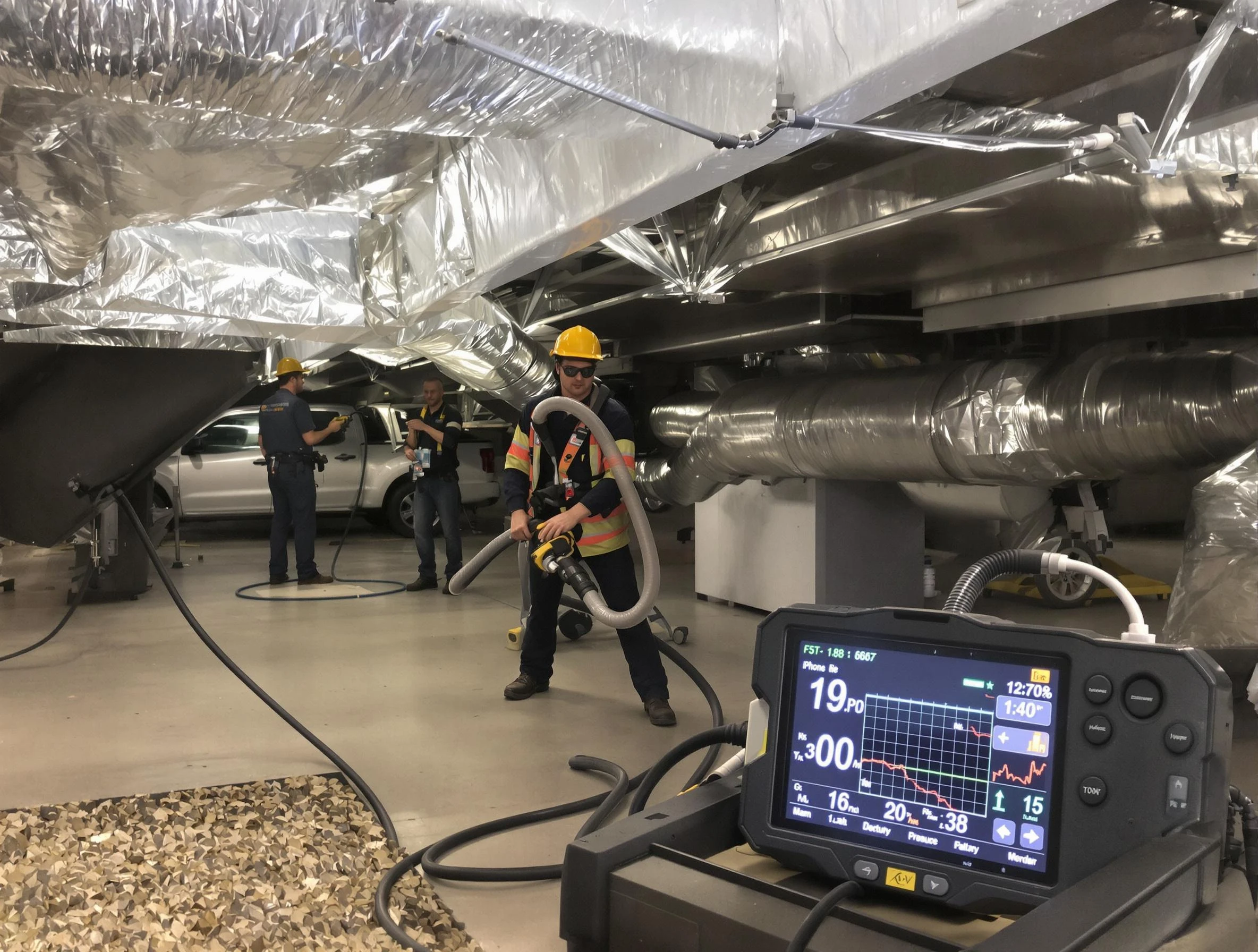 Professional negative pressure duct cleaning by San Tan Valley Air Duct Cleaning in San Tan Valley